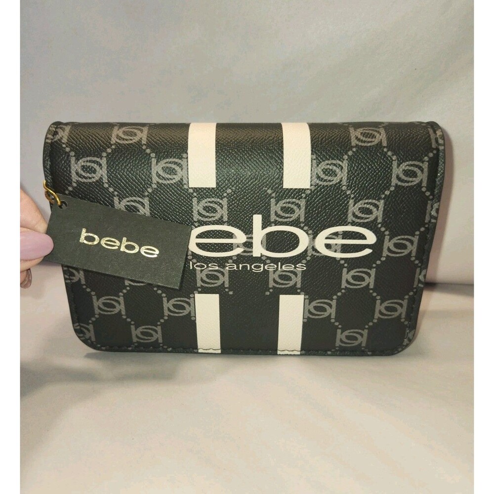 Bebe Paisley Black and White Crossbody Satchel NWT